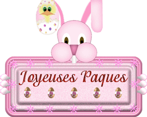 Gif animé joyeuses Pâques lapin
